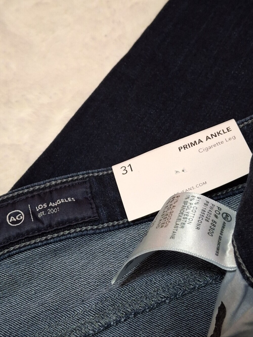 AG Adriano Goldschmied Prima Ankle Cigarette Leg Jeans Dark Wash Size 31 - Picture 3 of 16